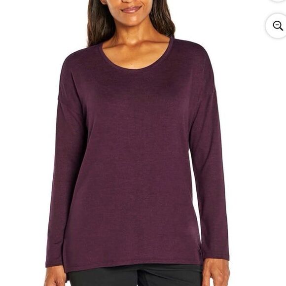Banana Republic Women's Long Sleeve Scoop Neck Pullover Tunic Top in Purple, XL - Picture 5 of 12